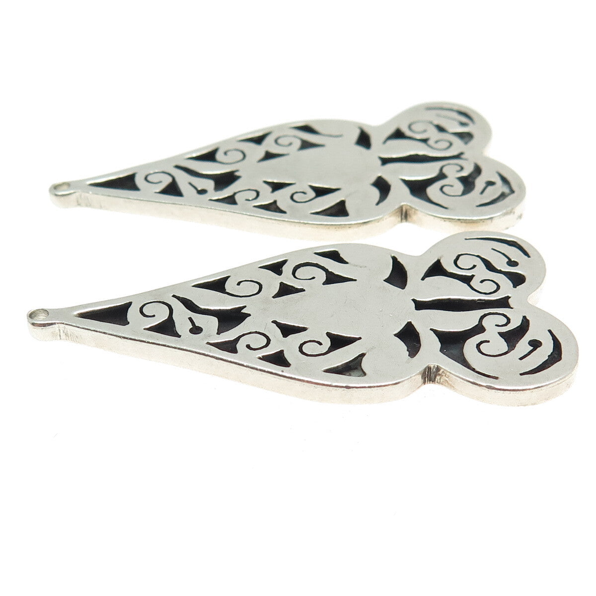 925 Sterling Silver Vintage Mexico Bohemian Jacket Earrings