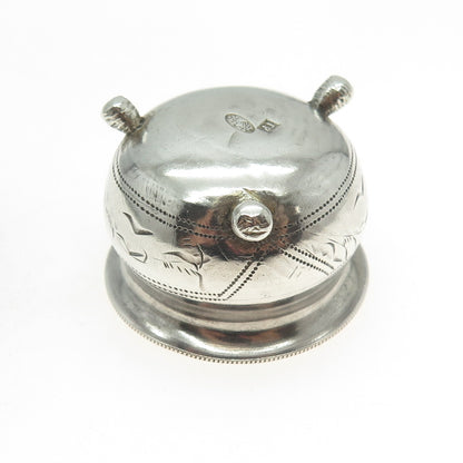 84 Silver Antique European Engraved Individual Salt Cellar