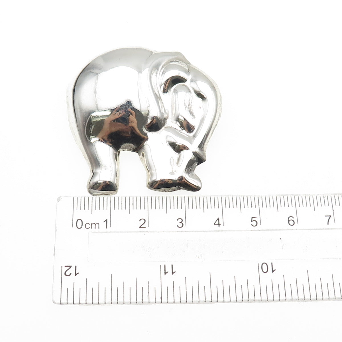 Melicio Rodriguez Sterling Silver Vintage Mexico Elephant Oxidized Pin Brooch