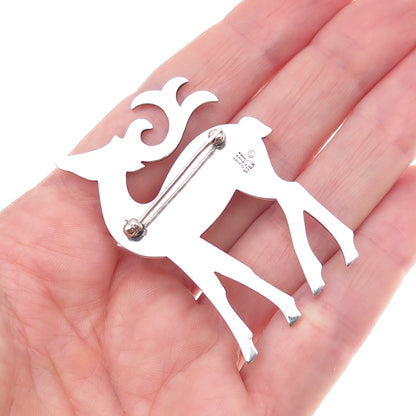 James Avery 925 Sterling Silver Vintage Reindeer Pin Brooch