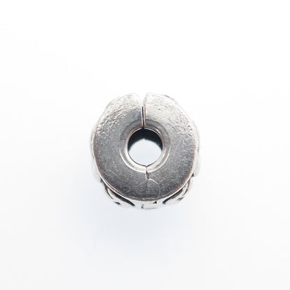 PANDORA 925 Sterling Silver Heart Knot Clip Charm