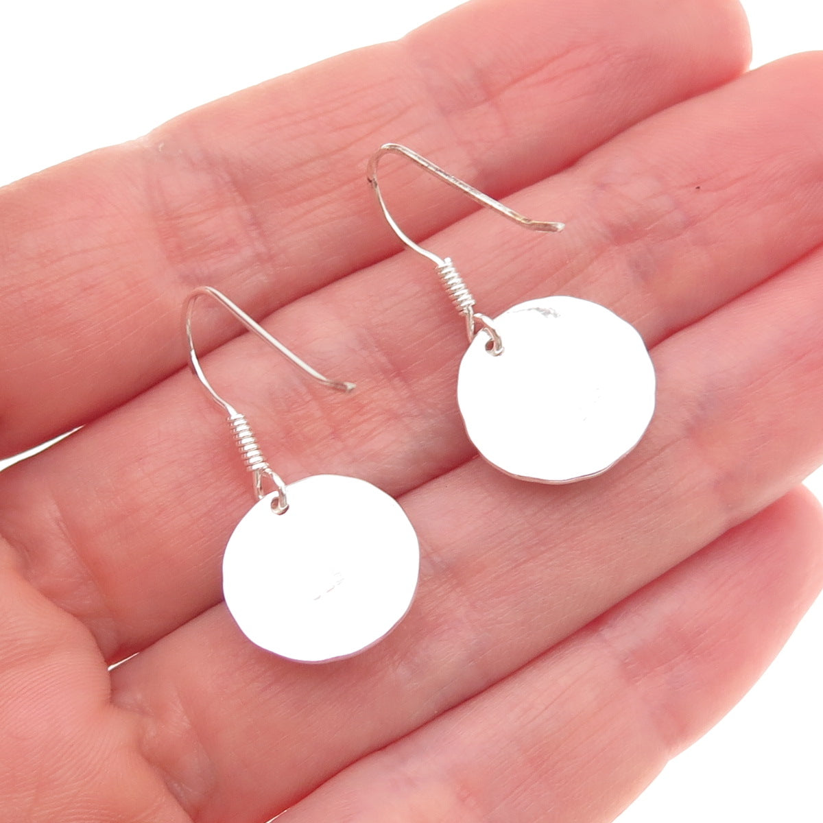 925 Sterling Silver Real Multi-Color MOP Butterfly Disc Dangle Earrings