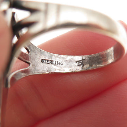Bell Trading Post Old Pawn 925 Sterling Silver Vintage Turquoise Ring Size 7.25