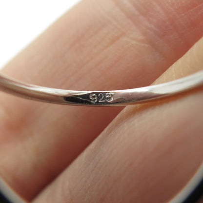 925 Sterling Silver Round-Cut C Z Crisscross Ring Size 7.25