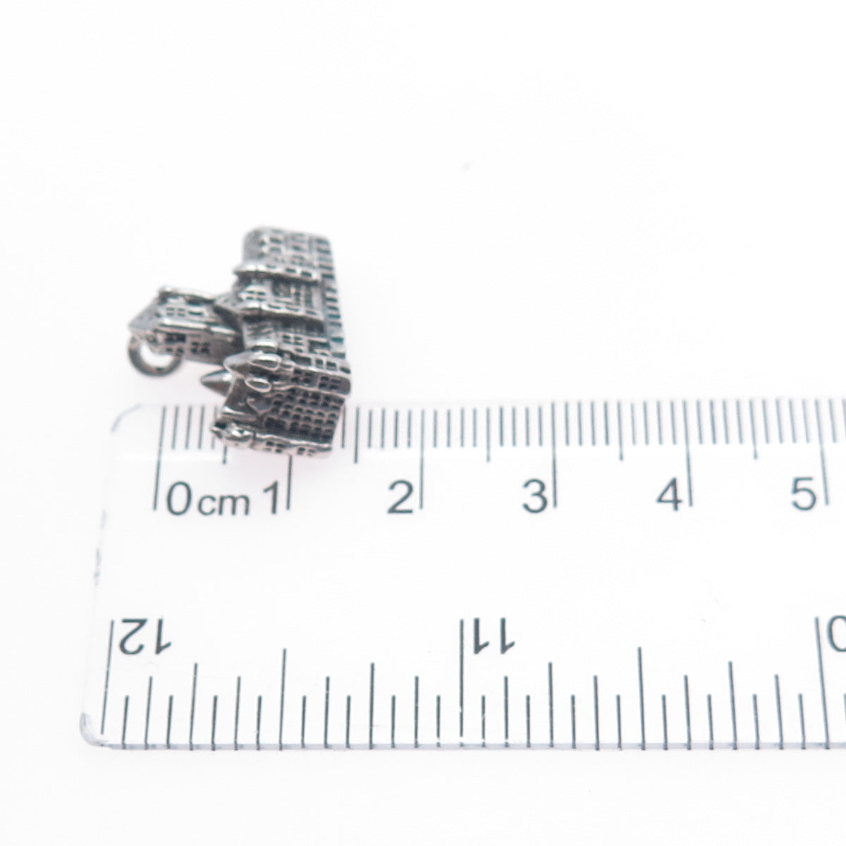 925 Sterling Silver Antique Chateau Frontenac Quebec Minimalist 3D Charm Pendant