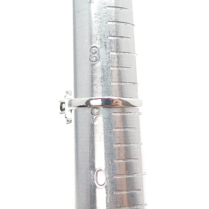 925 Sterling Silver Oval & Round-Cut Multi-Color C Z Cluster Ring Size 9