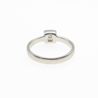 925 Sterling Silver Vintage Real Square-Cut Opal Ring Size 7