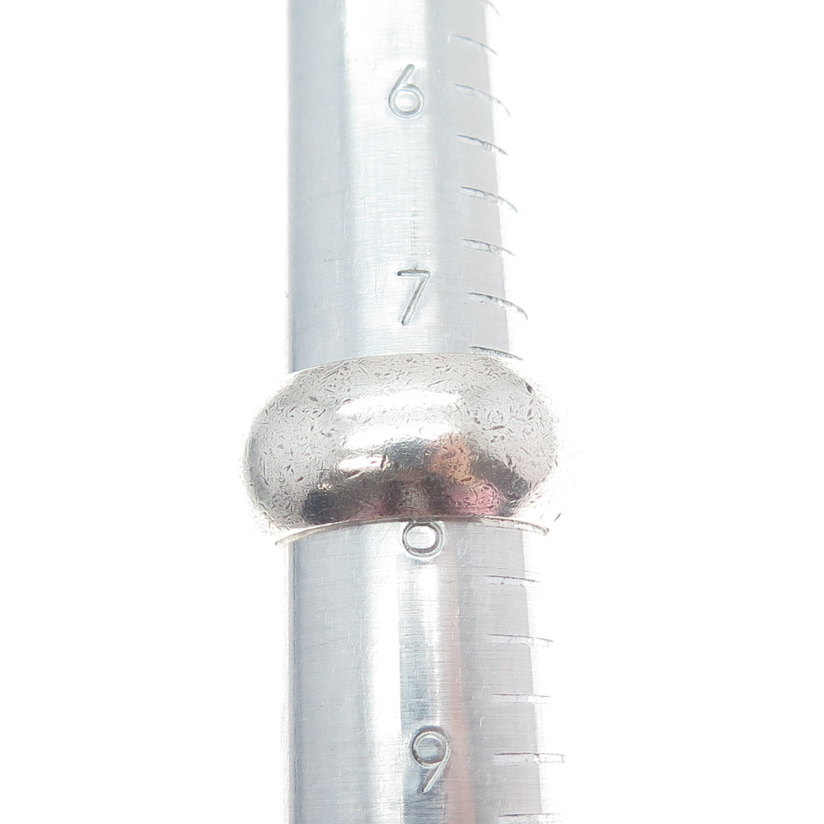 925 Sterling Silver Vintage Wide Cigar Band Ring Size 8