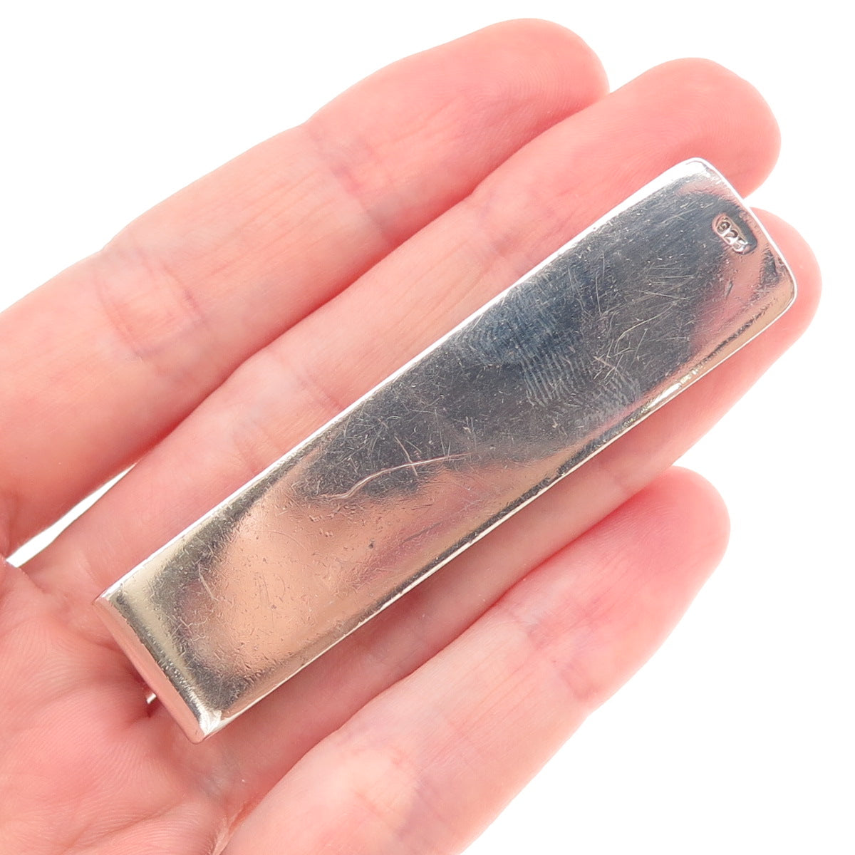 925 Sterling Silver 2-Tone Vintage Eagle Feather Oxidized Money Clip