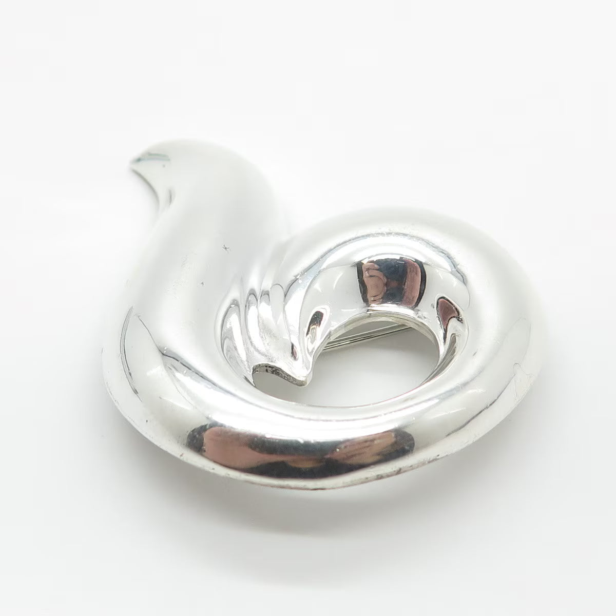 925 Sterling Silver Vintage Mexico Modernist Pin Brooch