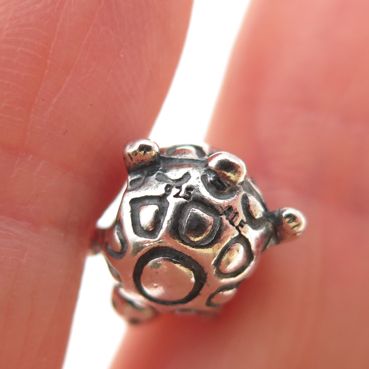 Pandora 925 Sterling Silver Turtle Slide Bead Charm