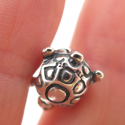 Pandora 925 Sterling Silver Turtle Slide Bead Charm
