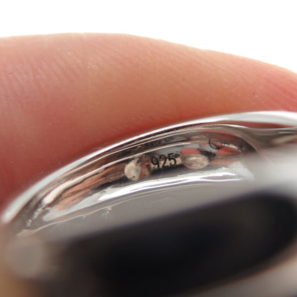 925 Sterling Silver Round-Cut C Z Interlocked Crisscross Ring Size 5.25
