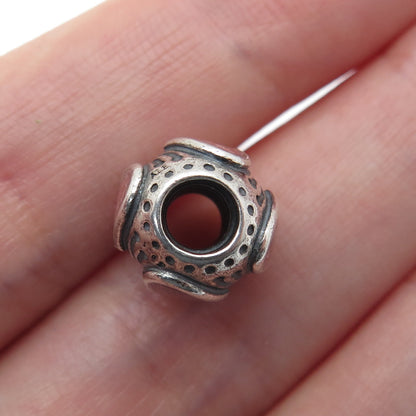 PANDORA 925 Sterling Silver Enamel Heart Bead Charm