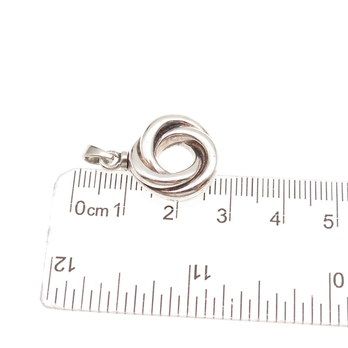 925 Sterling Silver Vintage Celtic Trinity Oxidized Charm Pendant