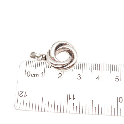 925 Sterling Silver Vintage Celtic Trinity Oxidized Charm Pendant
