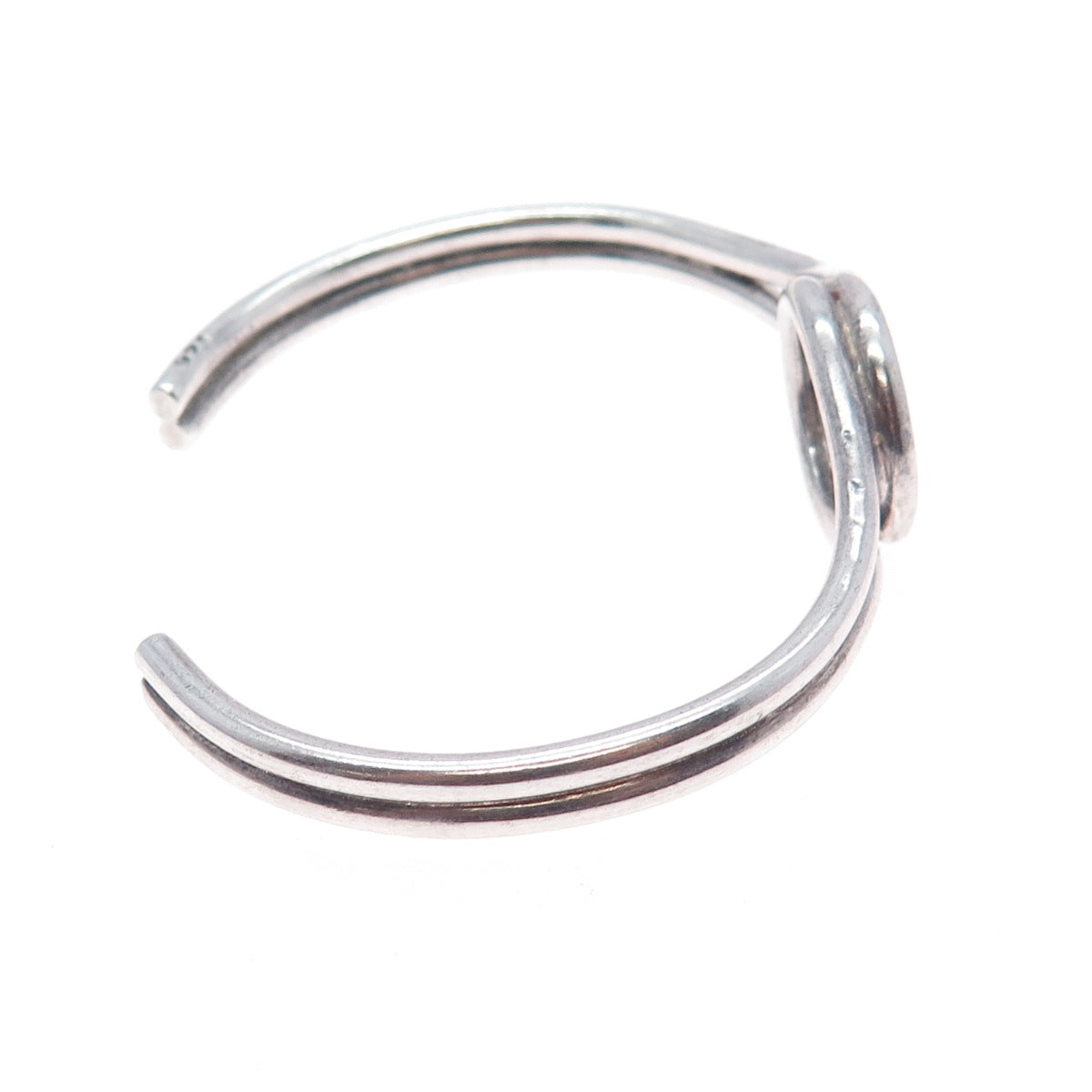 925 Sterling Silver Vintage Modernist Overlay Adjustable Bracelet 6.25"