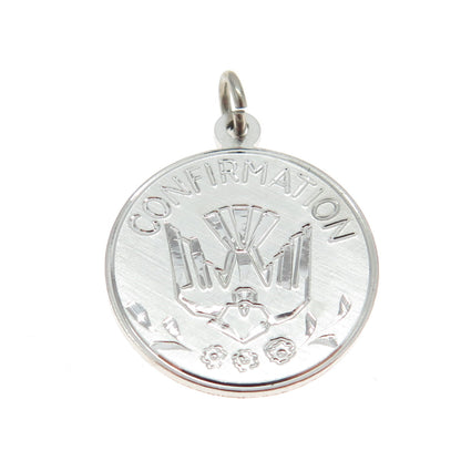 LUMIN 925 Sterling Silver Vintage "Confirmation" Holy Ghost Religious Pendant