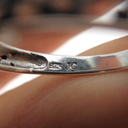 JACKSON HOLE 925 Sterling Silver Vintage Real Amethyst Swirl Ring Size 9