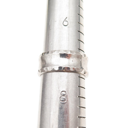 Joseph Esposito Sterling Silver Vintage Modernist Oxidized Band Ring Size 7.5