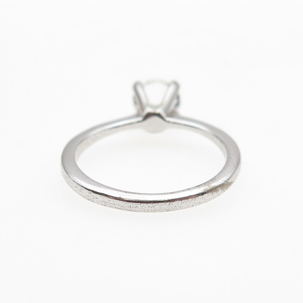 AVON 925 Sterling Silver Vintage Round-Cut C Z Engagement Ring Size 6