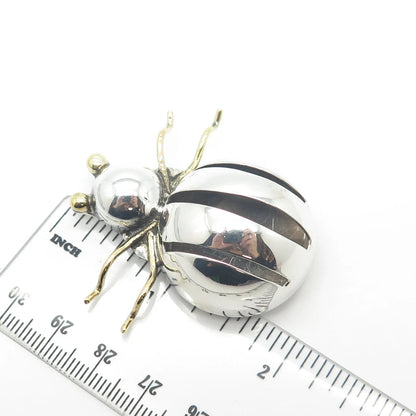 925 Sterling Silver Vintage Mexico Beetle Pin Brooch
