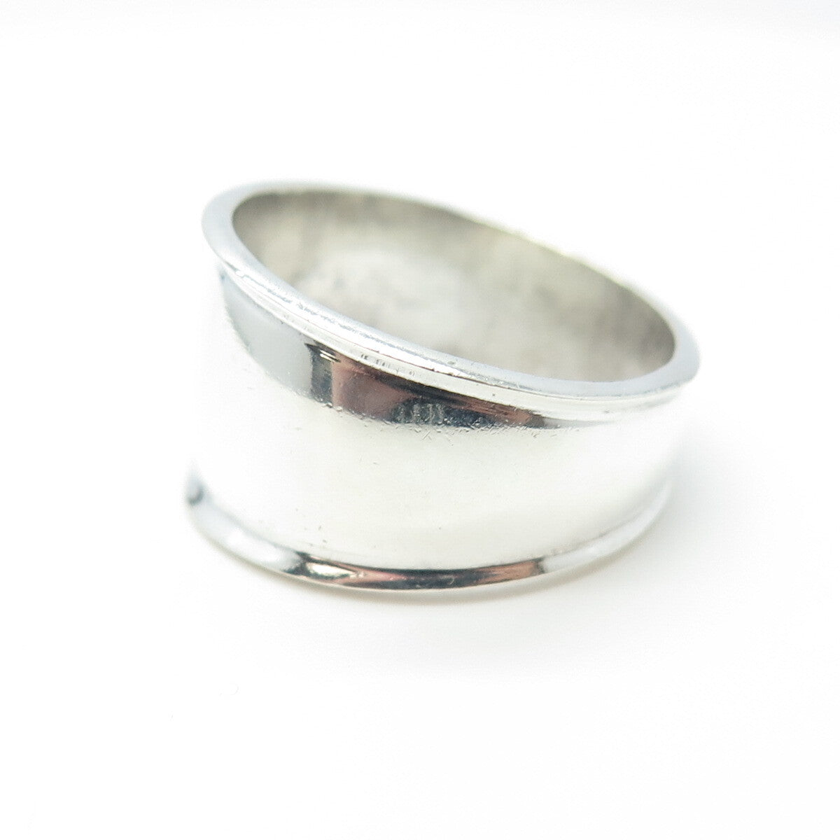 925 Sterling Silver Vintage Modernist Ring Size 9.75