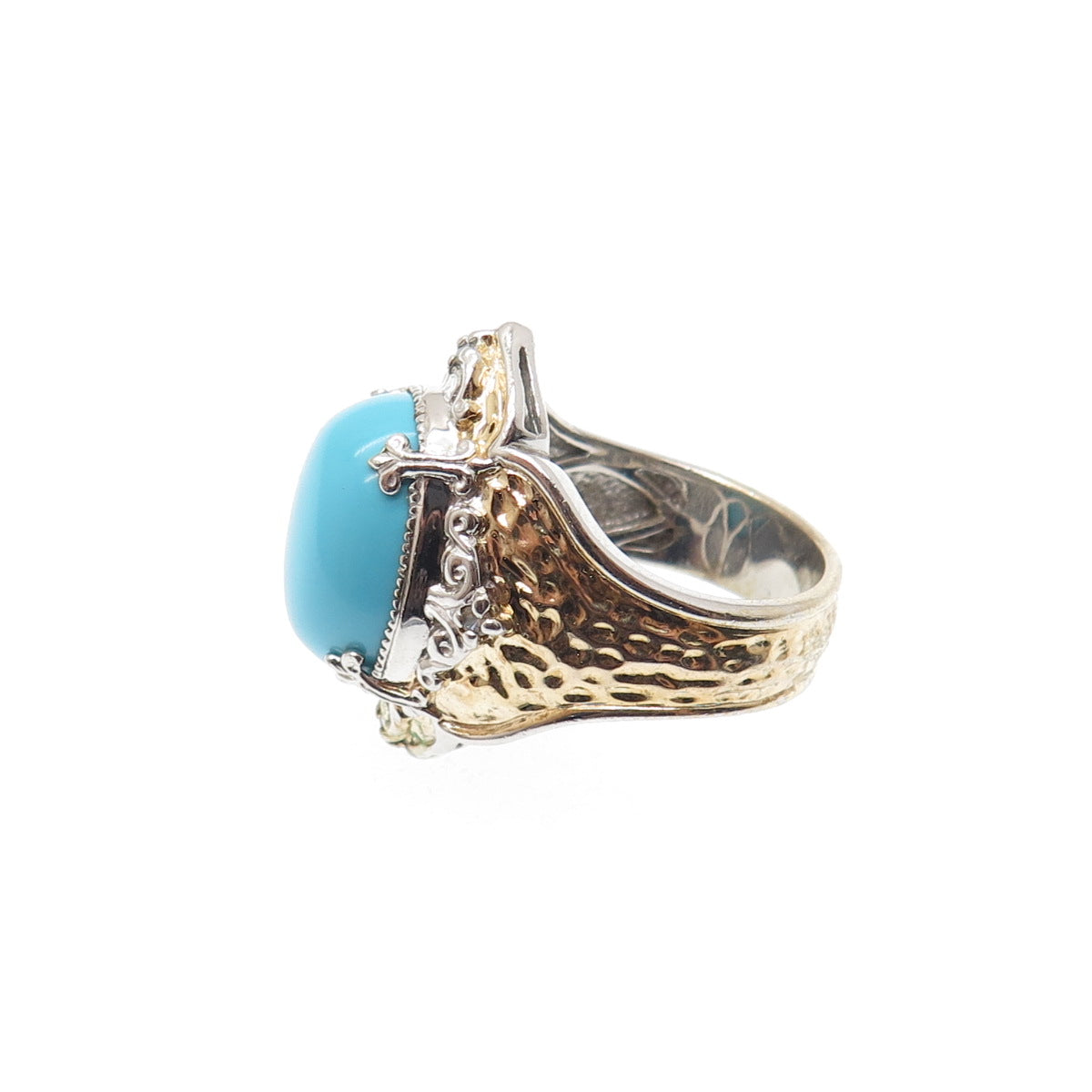 MICHAEL VALITUTTI Gems En Vogue Sterling Sleeping Beauty Turquoise Ring Size 7