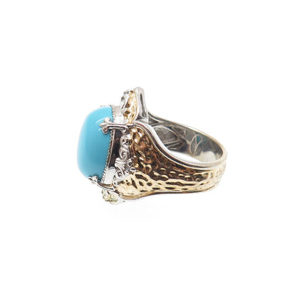 MICHAEL VALITUTTI Gems En Vogue Sterling Sleeping Beauty Turquoise Ring Size 7