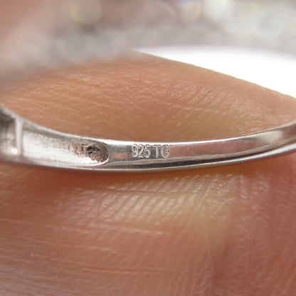 925 Sterling Silver Multi-C Z Engagement Ring Size 7.25