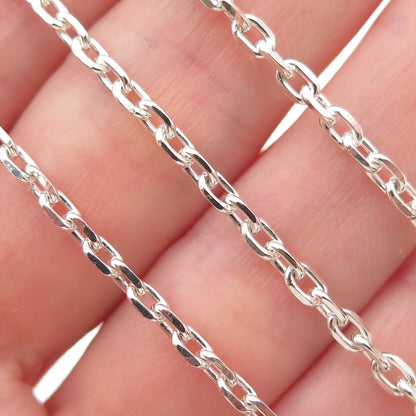 925 Sterling Silver Cable Chain Necklace 20"