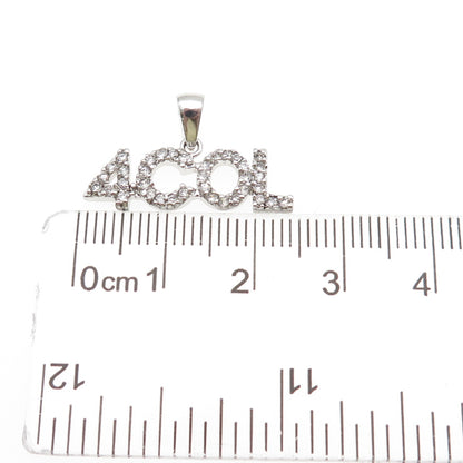 925 Sterling Silver Round-Cut C Z 4COL Charm Pendant