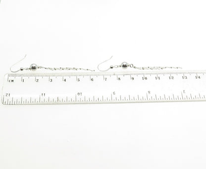 925 Sterling Silver Ball Tassel Dangle Earrings
