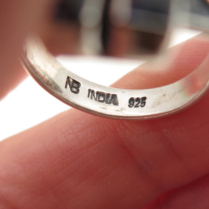 Nicky Butler 925 Sterling Silver Vintage Real Topaz Amethyst Iolite Ring Size 8