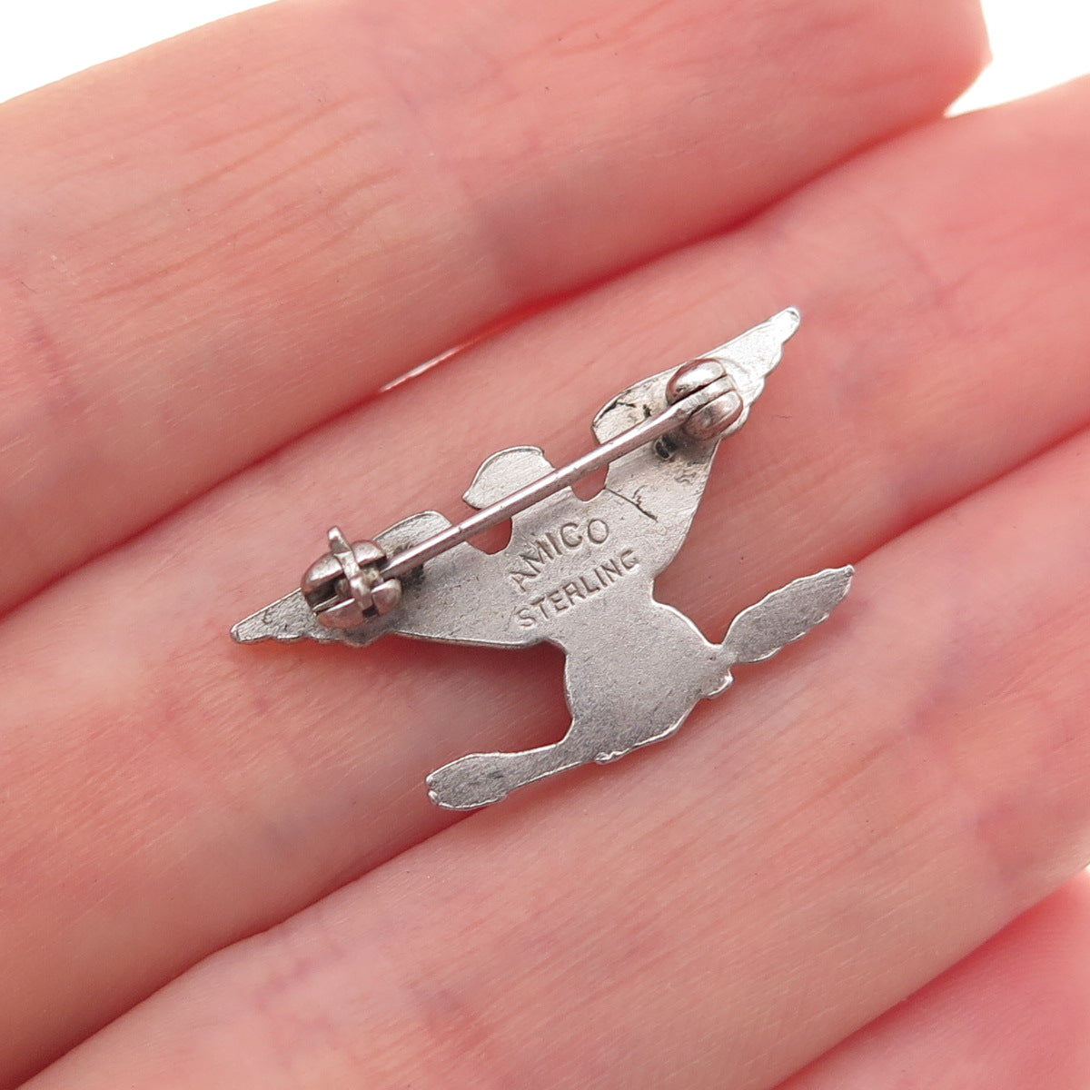 Amico 925 Sterling Silver Antique WWII US Army Air Force Colonel Pin Brooch