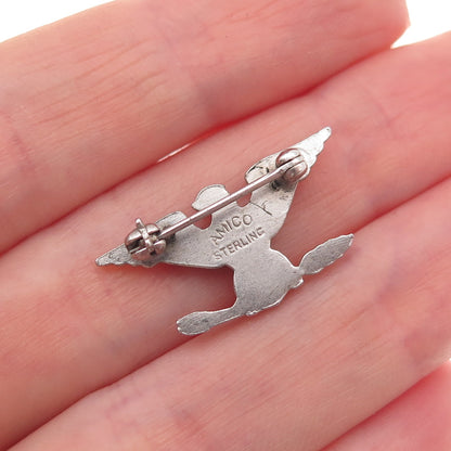 Amico 925 Sterling Silver Antique WWII US Army Air Force Colonel Pin Brooch
