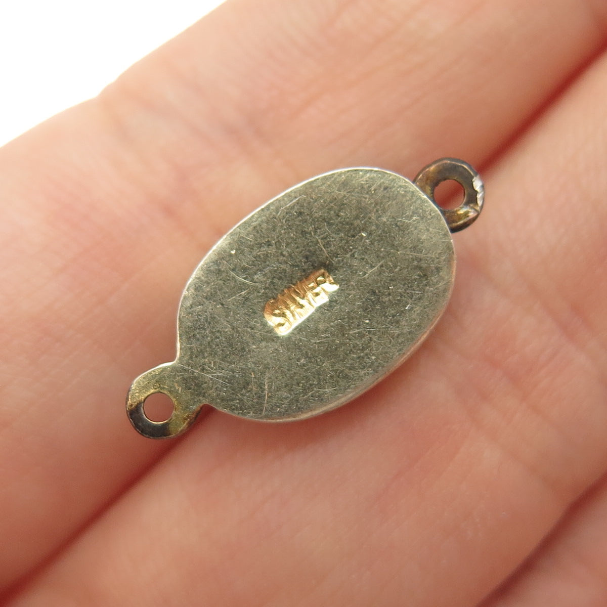 925 Sterling Silver Gold Plated Antique Bracelet / Necklace Flower Box Lock