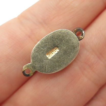 925 Sterling Silver Gold Plated Antique Bracelet / Necklace Flower Box Lock