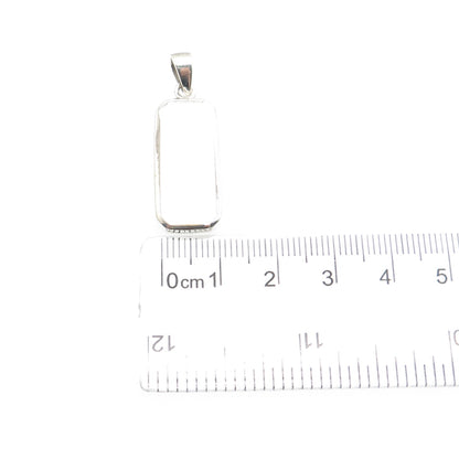 CHARLES WINSTON 925 Sterling Silver Vintage Real MOP Charm Pendant