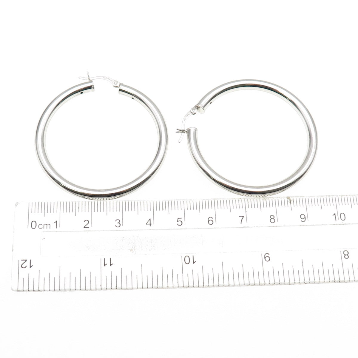 925 Sterling Silver Large Hoop Earrings
