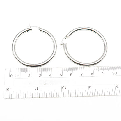 925 Sterling Silver Large Hoop Earrings