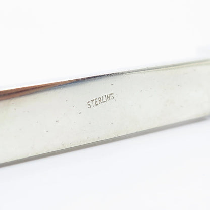 925 Sterling Silver Vintage Bar Bangle Bracelet 6.5"