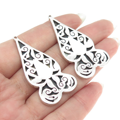 925 Sterling Silver Vintage Mexico Bohemian Jacket Earrings