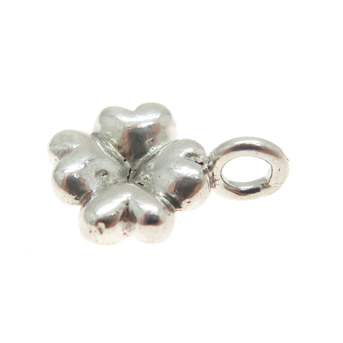 925 Sterling Silver Vintage Abstract Clover for Good Luck Pendant