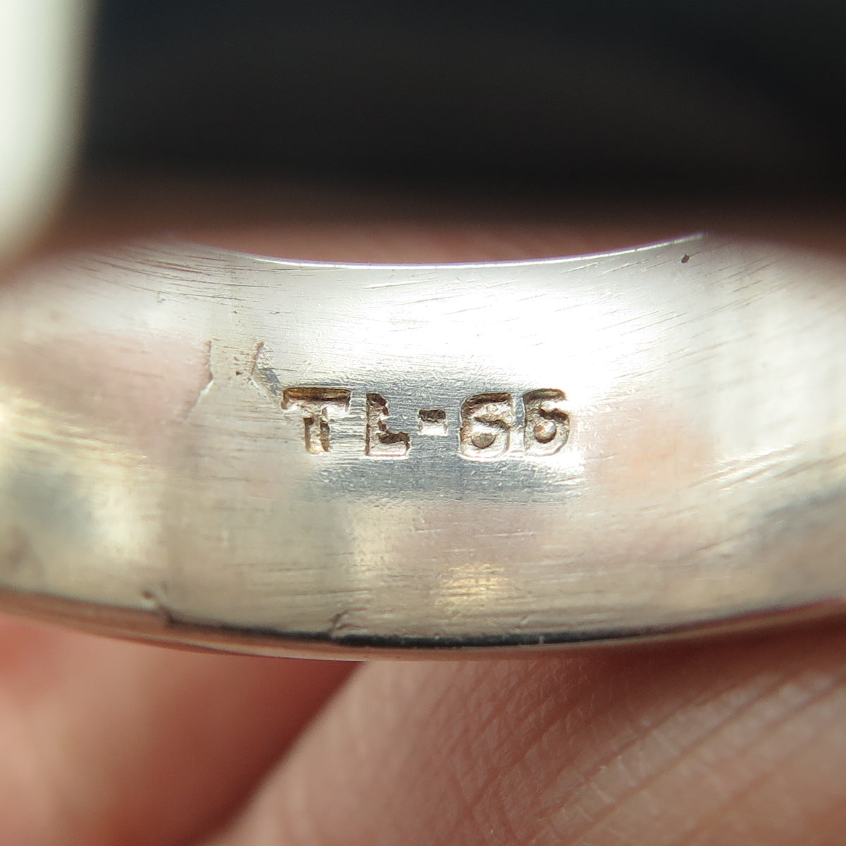 925 Sterling Silver Vintage Mexico Modernist Band Ring Size 9.75