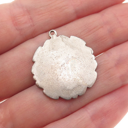 925 Sterling Silver Vintage Prayer Hands Oxidized Charm Pendant