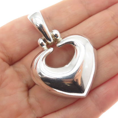 ESPO SIG Joseph Esposito 925 Sterling Silver Vintage Modernist Heart Pendant