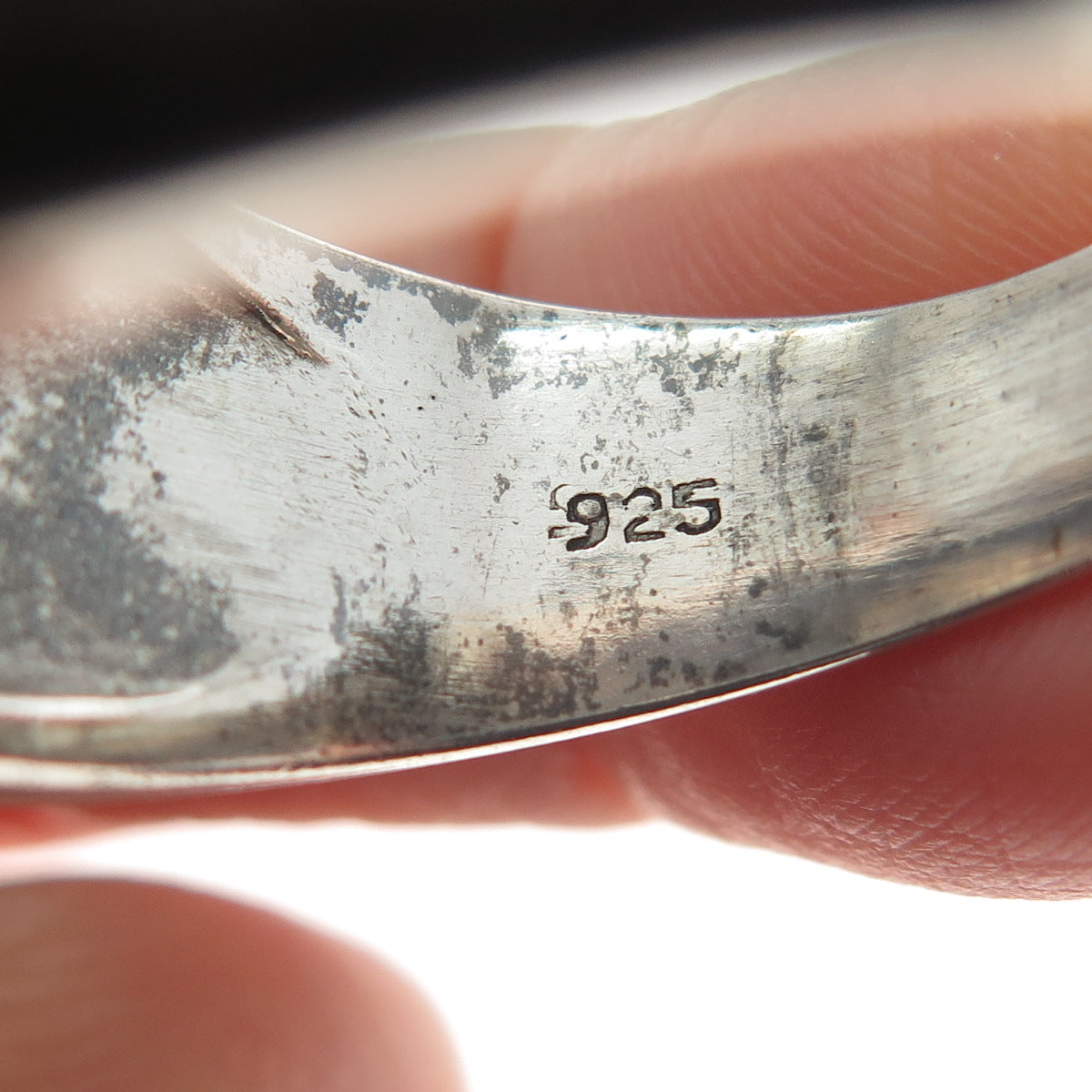 925 Sterling Silver Vintage 1978 Mondiale Baseball Oxidized Ring Size 11.75