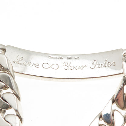 TIFFANY & CO. 925 Sterling Silver Vintage Engraved ID Bracelet 7.5"