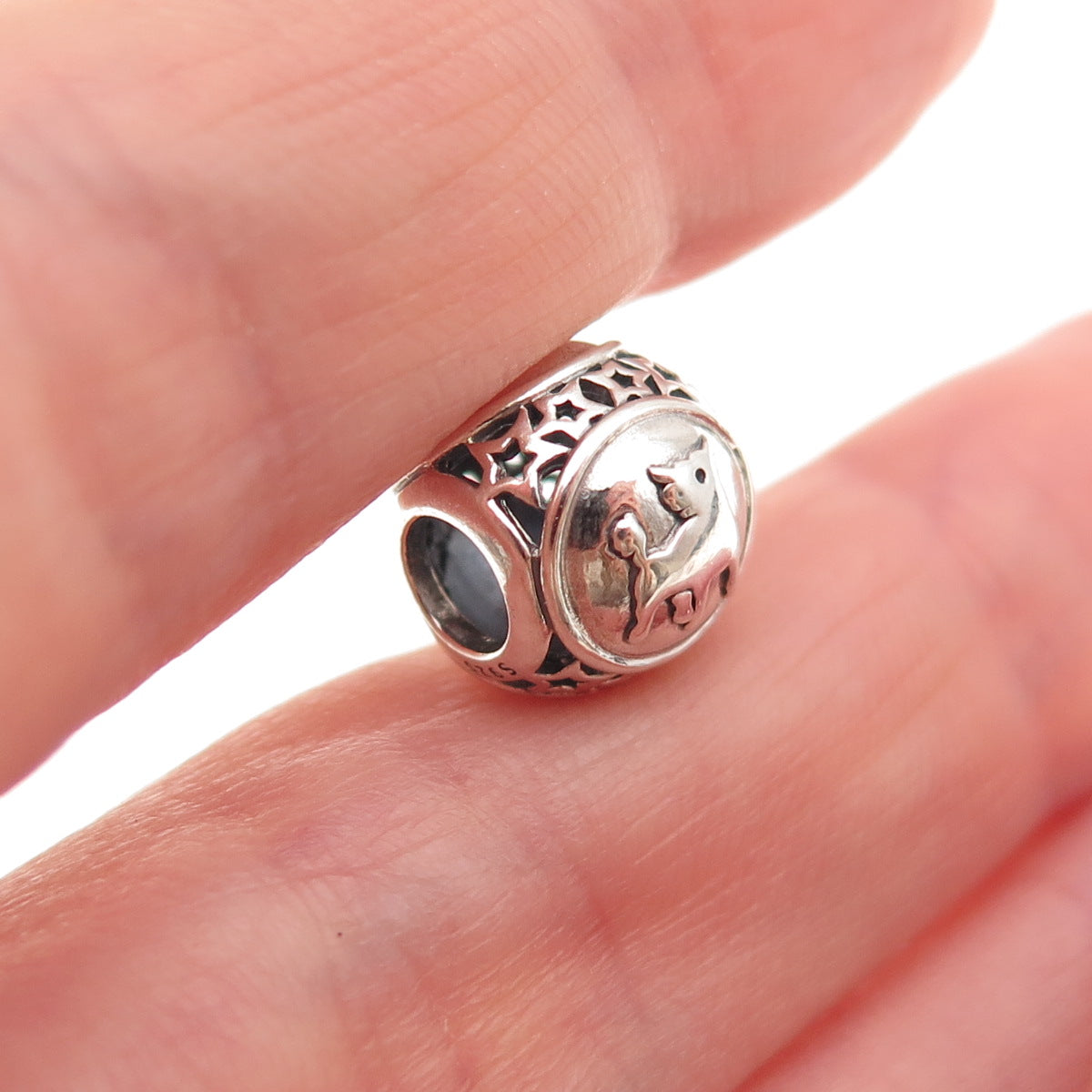 Pandora 925 Sterling Silver Taurus Zodiac Sign Slide Bead Charm